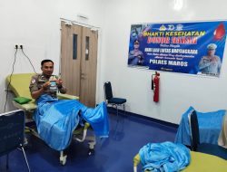 Satlantas Maros Gelar Donor Darah Sambut HUT Lalu Lintas