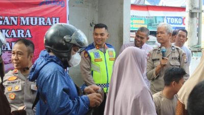 Polres Maros Gelar Gerakan Pangan Murah di Pasar Tramo, Warga Antusias Serbu Beras Murah